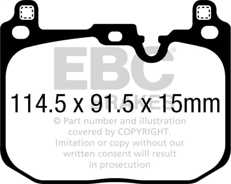 Kies-Motorsports EBC EBC 2018+ BMW X2 Yellowstuff Front Brake Pads Main image
