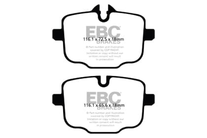 EBC 2021+ BMW M3/M4 3.0TT (G80/G82/G83 w/Cast Iron Rotors) Redstuff Rear Brake Pads Secondary image