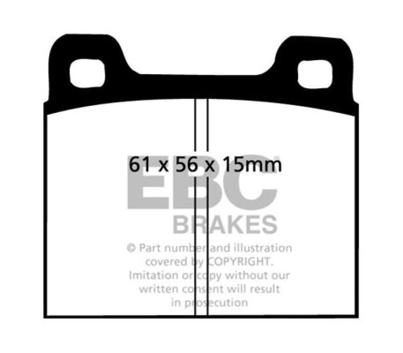 Kies-Motorsports EBC EBC 73-77 Porsche 911 2.7L Redstuff Front/Rear Brake Pads Main image