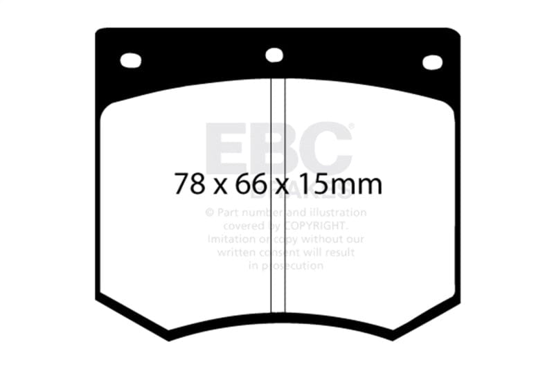 Kies-Motorsports EBC EBC 75-86 Ac 3000 3.0 Greenstuff Front Brake Pads Main image