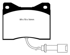 Kies-Motorsports EBC EBC 78-82 BMW M1 3.5 Yellowstuff Front Brake Pads