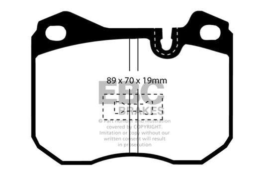 Kies-Motorsports EBC EBC 79-88 Porsche 924 2.0 Turbo Yellowstuff Front Brake Pads
