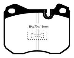 Kies-Motorsports EBC EBC 79-88 Porsche 924 2.0 Turbo Yellowstuff Front Brake Pads