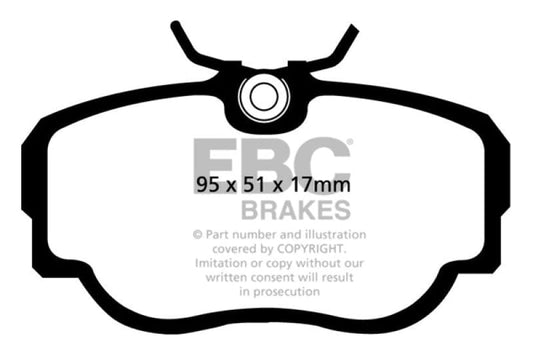 Kies-Motorsports EBC EBC 83-85 BMW 318 1.8 (E30) Redstuff Front Brake Pads
