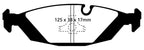 Kies-Motorsports EBC EBC 87-88 BMW M5 3.5 (E28) Redstuff Rear Brake Pads
