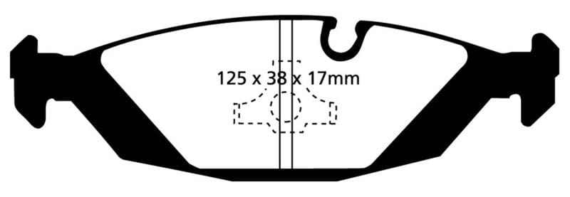Kies-Motorsports EBC EBC 87-88 BMW M5 3.5 (E28) Yellowstuff Rear Brake Pads