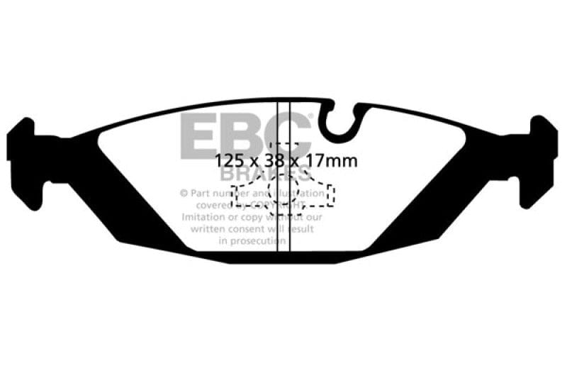 Kies-Motorsports EBC EBC 87-88 BMW M5 E28 Bluestuff Rear Brake Pads