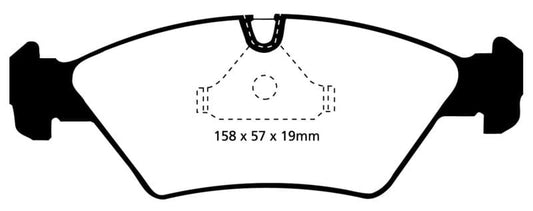 Kies-Motorsports EBC EBC 87-91 BMW M3 2.3 (E30) Redstuff Front Brake Pads