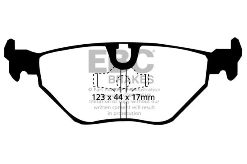 Kies-Motorsports EBC EBC 87-91 BMW M3 2.3 (E30) Yellowstuff Rear Brake Pads Main image