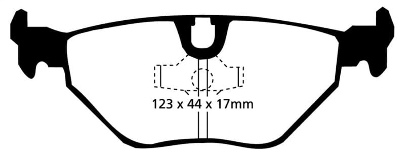 Kies-Motorsports EBC EBC 87-91 BMW M3 2.3 (E30) Yellowstuff Rear Brake Pads