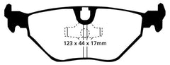 Kies-Motorsports EBC EBC 87-91 BMW M3 2.3 (E30) Yellowstuff Rear Brake Pads