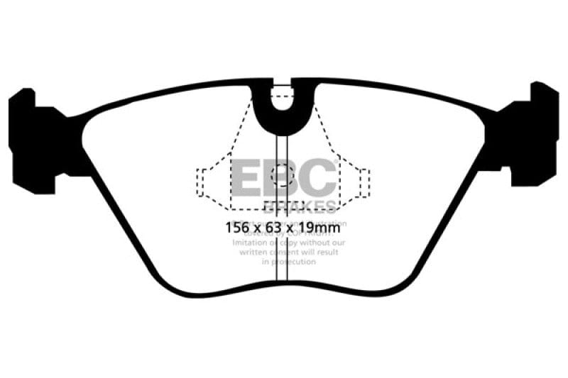Kies-Motorsports EBC EBC 92-95 BMW M3 3.0 (E36) Bluestuff Front Brake Pads Main image