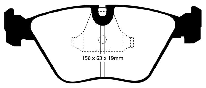 Kies-Motorsports EBC EBC 92-95 BMW M3 3.0 (E36) Yellowstuff Front Brake Pads