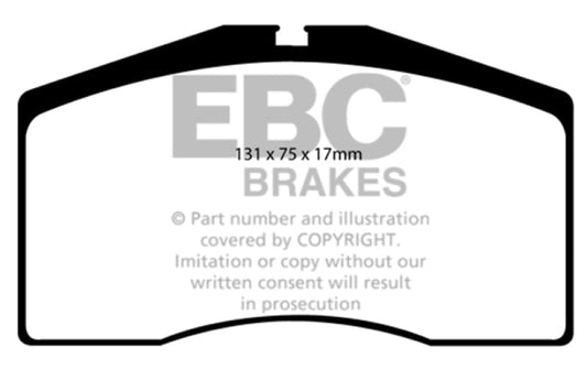 Kies-Motorsports EBC EBC 93-95 Porsche 911 (964) 3.6 Turbo Yellowstuff Front Brake Pads