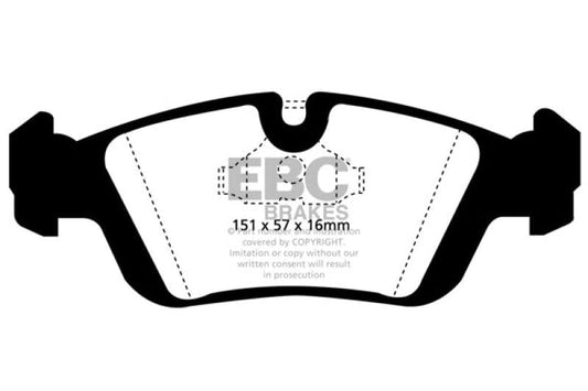 Kies-Motorsports EBC EBC 96-98 BMW Z3 1.9 Yellowstuff Front Brake Pads