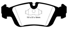 Kies-Motorsports EBC EBC 96-98 BMW Z3 1.9 Yellowstuff Front Brake Pads