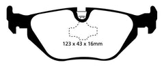 Kies-Motorsports EBC EBC 96-98 BMW Z3 1.9 Yellowstuff Rear Brake Pads