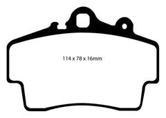 Kies-Motorsports EBC EBC 97-99 Porsche Boxster (Cast Iron Rotors only) 2.5 Redstuff Front Brake Pads