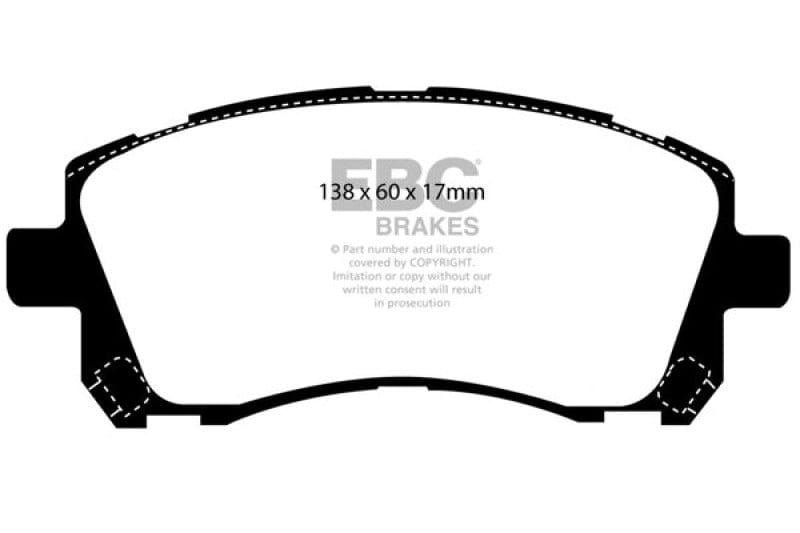 EBC 98-02 Subaru Forester 2.5 Redstuff Front Brake Pads Secondary image