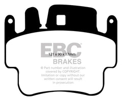 Kies-Motorsports EBC EBC 98-05 Porsche 911 (996) (Cast Iron Rotor only) 3.4 Carrera 2 Bluestuff Front Brake Pads