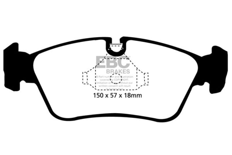 Kies-Motorsports EBC EBC 99-02 BMW Z3 2.5 Greenstuff Front Brake Pads
