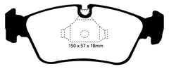 Kies-Motorsports EBC EBC 99-02 BMW Z3 2.5 Redstuff Front Brake Pads