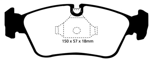 Kies-Motorsports EBC EBC 99-02 BMW Z3 2.5 Yellowstuff Front Brake Pads