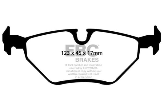 Kies-Motorsports EBC EBC 99-02 BMW Z3 2.5 Yellowstuff Rear Brake Pads