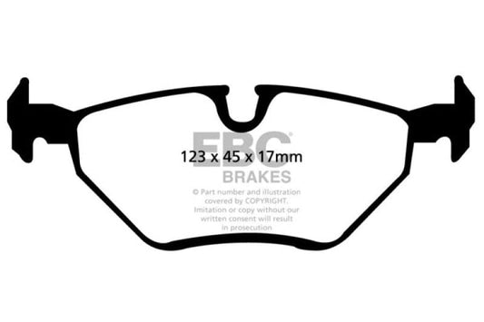 Kies-Motorsports EBC EBC 99-02 BMW Z3 2.5 Yellowstuff Rear Brake Pads