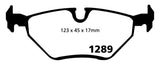Kies-Motorsports EBC EBC 99-02 BMW Z3 2.5 Yellowstuff Rear Brake Pads