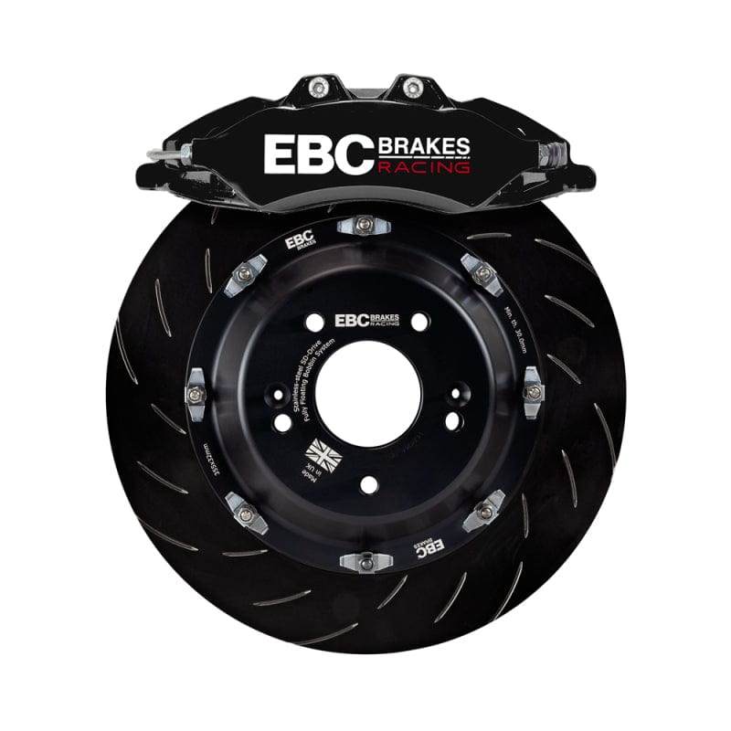 Kies-Motorsports EBC EBC Racing 00-06 BMW M3 (E46) Black Apollo-6 Calipers 355mm Rotors Front Big Brake Kit Main image