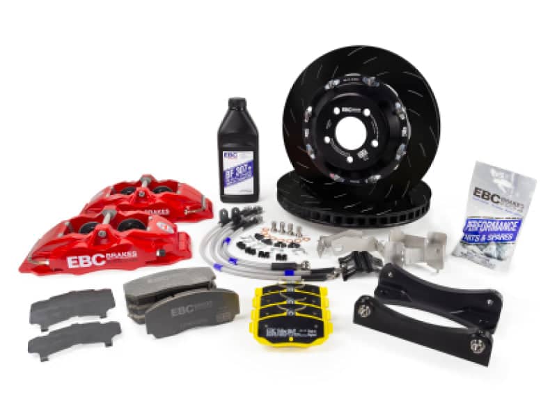 Kies-Motorsports EBC EBC Racing 08-16 Mitsubishi Lancer Evo 10 2.0T Red Apollo-6 Caliper 355mm Rotors Front Big Brake Kit