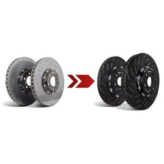 Kies-Motorsports EBC EBC Racing 14-19 BMW M3 (F80/F82 w/Carbon Ceramic Rotors) 400mm 2 Piece Iron Conversion Front Rotors