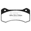 Kies-Motorsports EBC EBC Racing Wilwood Aero4 Radial Mount 6620 20mm SR-11 Sintered Race Pad