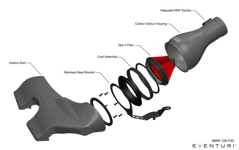 Kies-Motorsports Eventuri Eventuri Mini Countryman JCW 306hp Black Carbon Intake - No Scoop Main image
