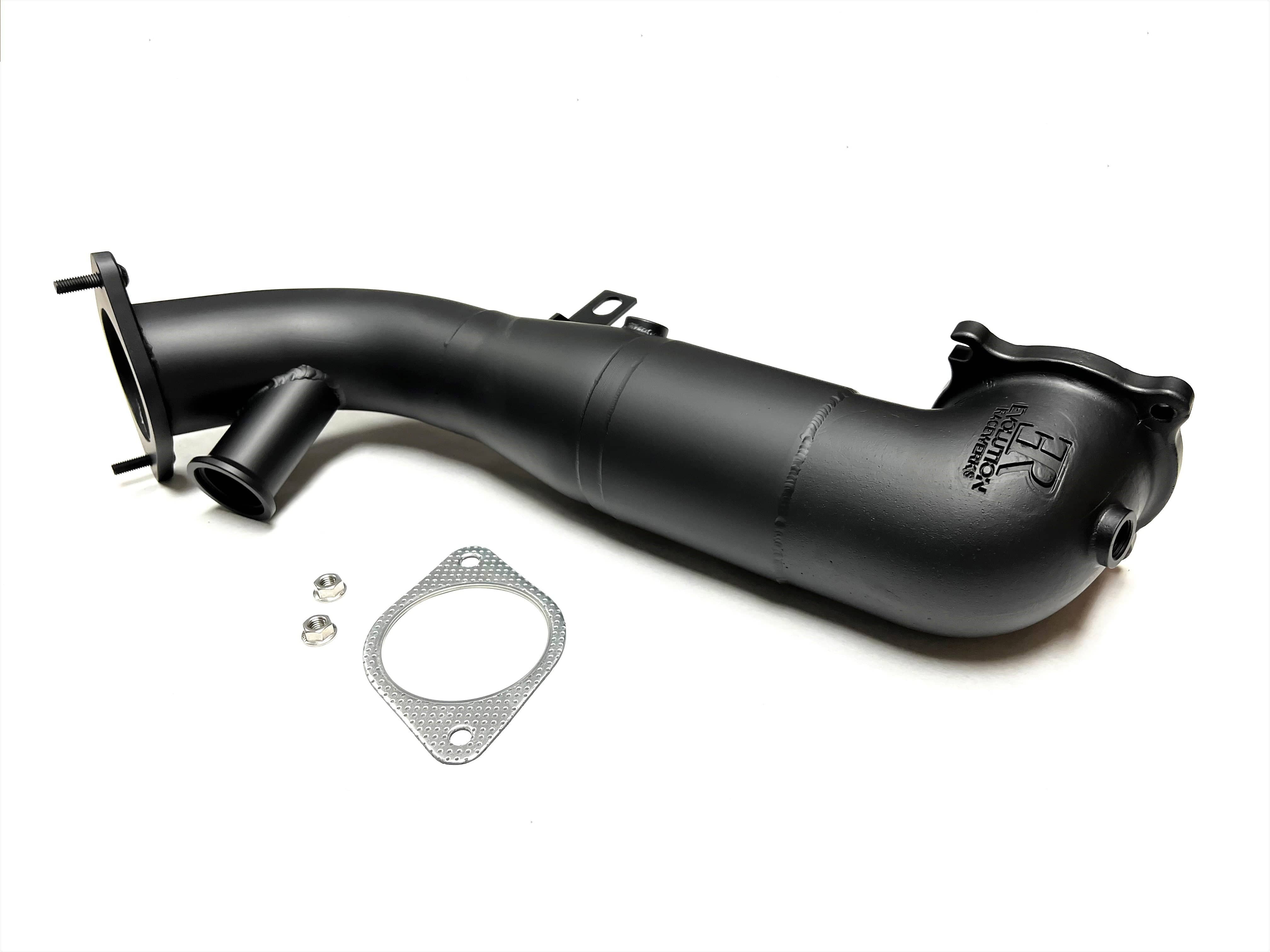 Kies-Motorsports Evolution Racewerks Competition Series 4" Catless Downpipe for the 2016+ Alfa Giulia / Stelvio 2.0L
