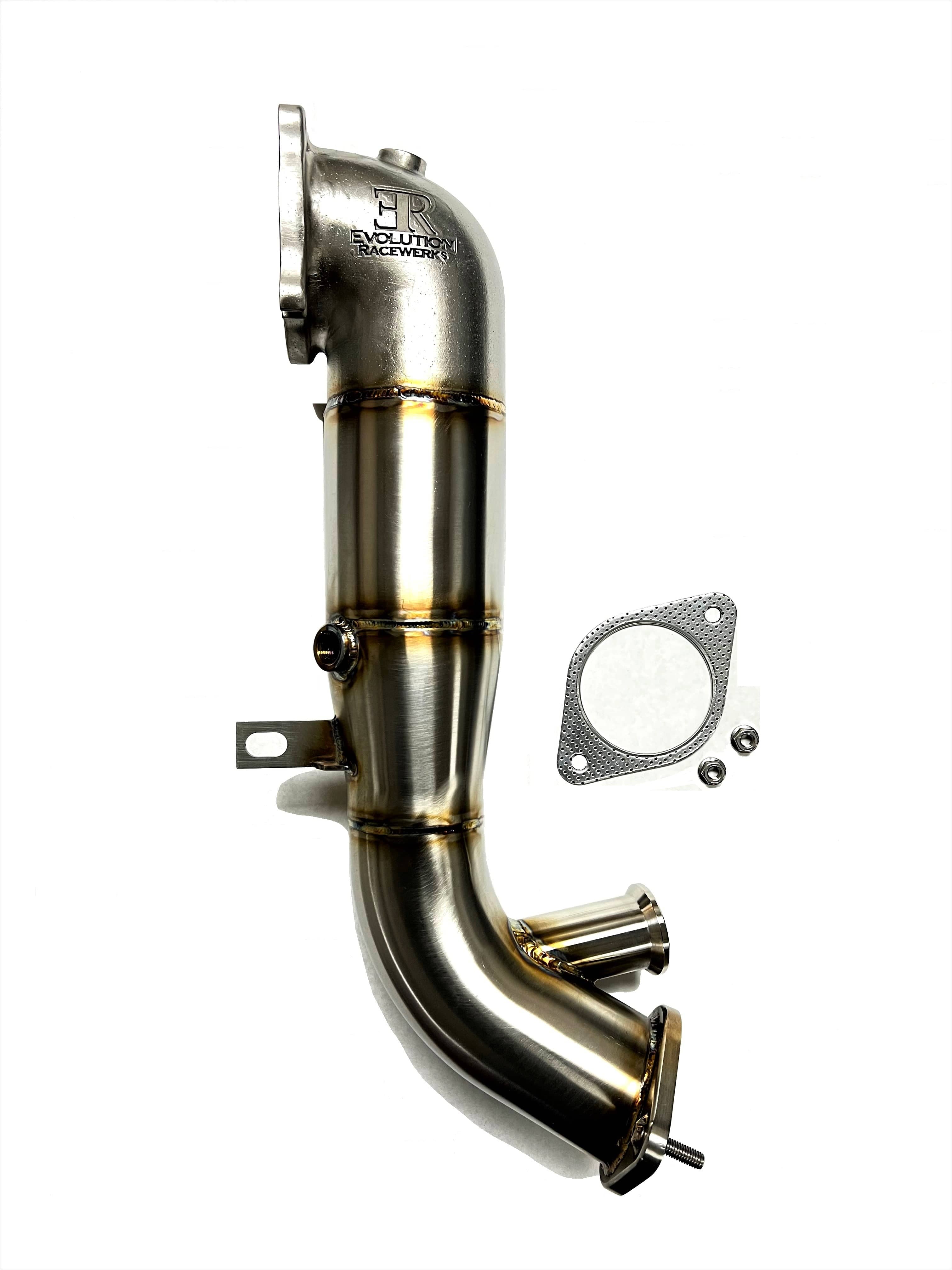 Kies-Motorsports Evolution Racewerks Competition Series 4" Catless Downpipe for the 2016+ Alfa Giulia / Stelvio 2.0L