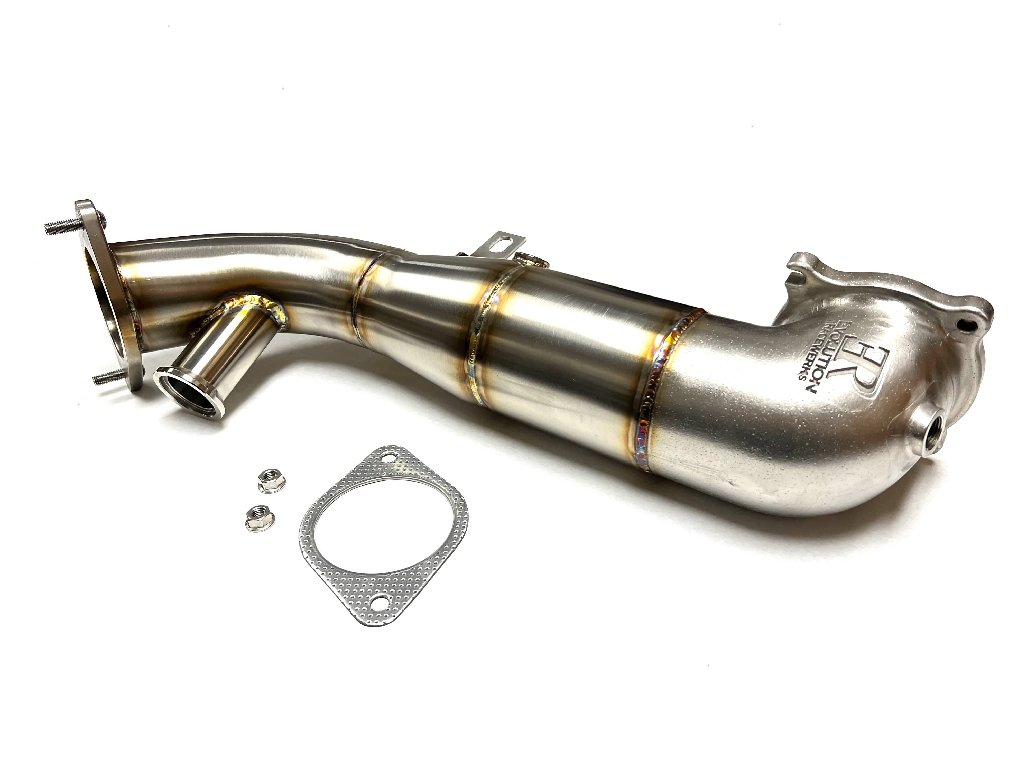 Kies-Motorsports Evolution Racewerks Competition Series 4" Catless Downpipe for the 2016+ Alfa Giulia / Stelvio 2.0L