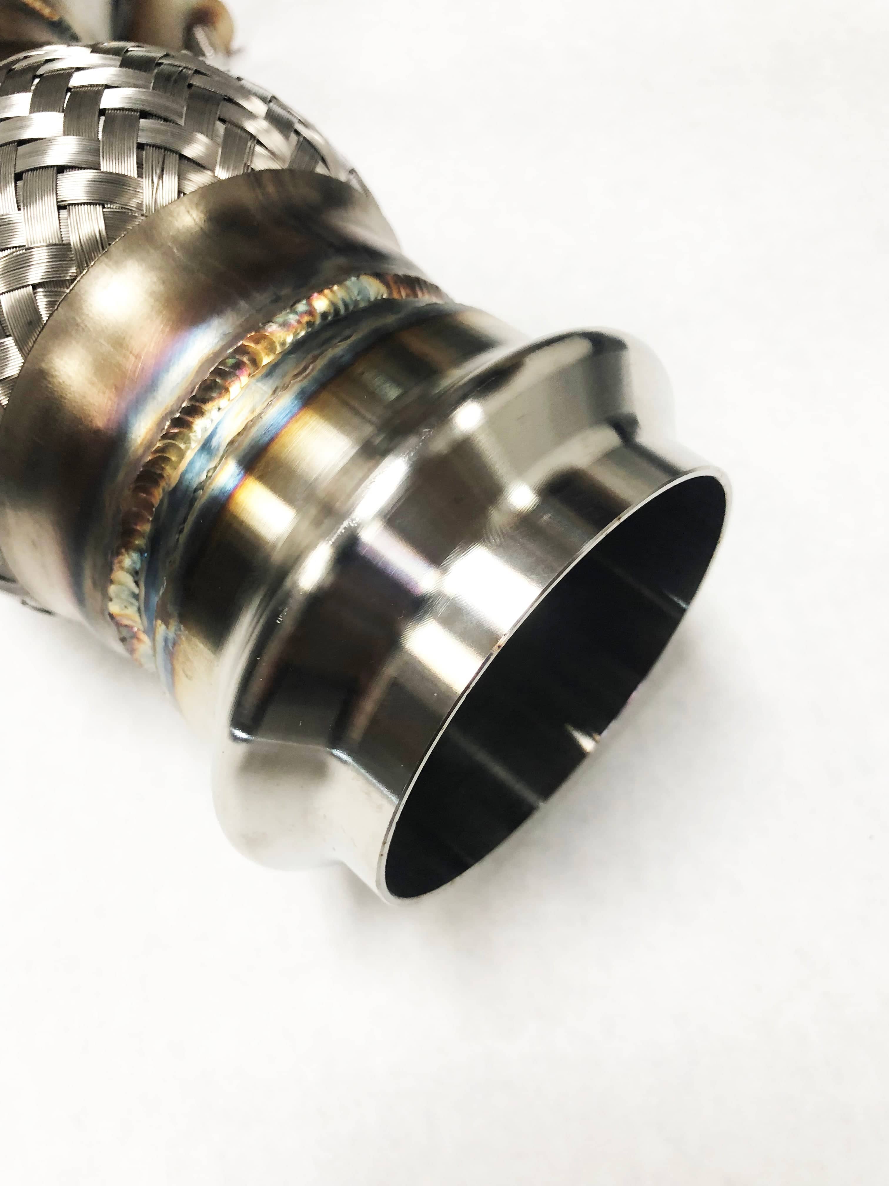 Kies-Motorsports Evolution Racewerks Competition Series 4" Catless Downpipe for the 2021+ Toyota Supra 2.0 B46 US Spec Engine