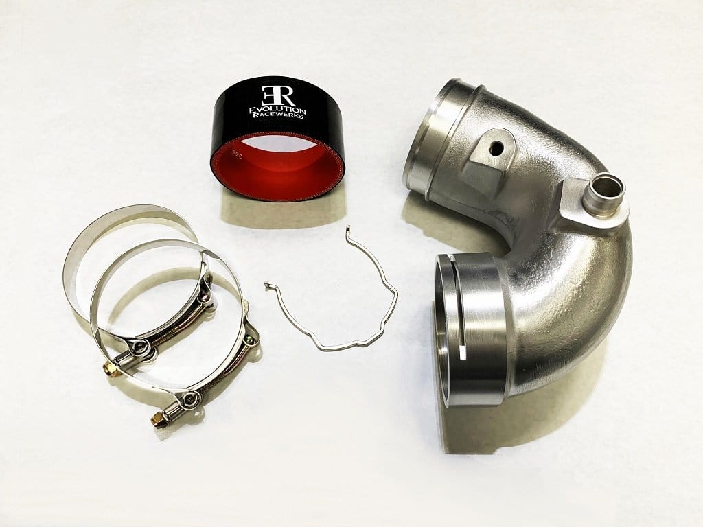 Kies-Motorsports Evolution Racewerks Evolution Racewerks S55 (3.0TT) F80/F82/F83/F87 Cold Side "J" Charge Pipe Main image