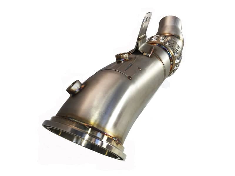 Kies-Motorsports Evolution Racewerks Sports Series 4.5" High Flow Catted Downpipe for the 2020+ Toyota Supra 3.0 B58 Engine
