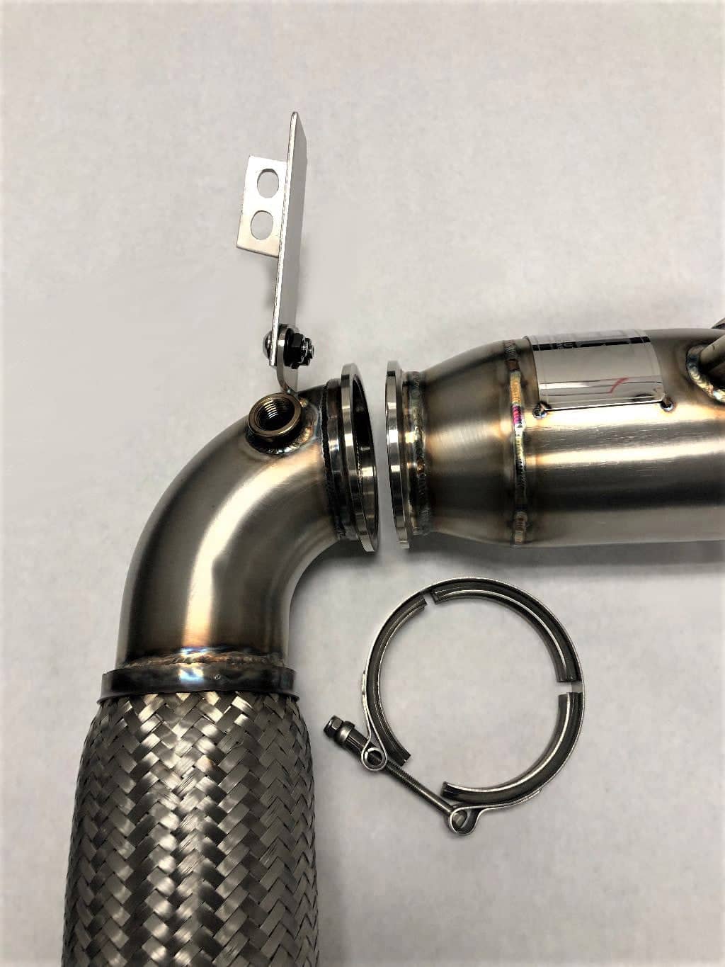 Kies-Motorsports Evolution Racewerks Sports Series 4" High Flow Catted Downpipe for the 2015+ Mini Cooper S, Clubman, Cabrio and Countryman US Spec B46 Engine
