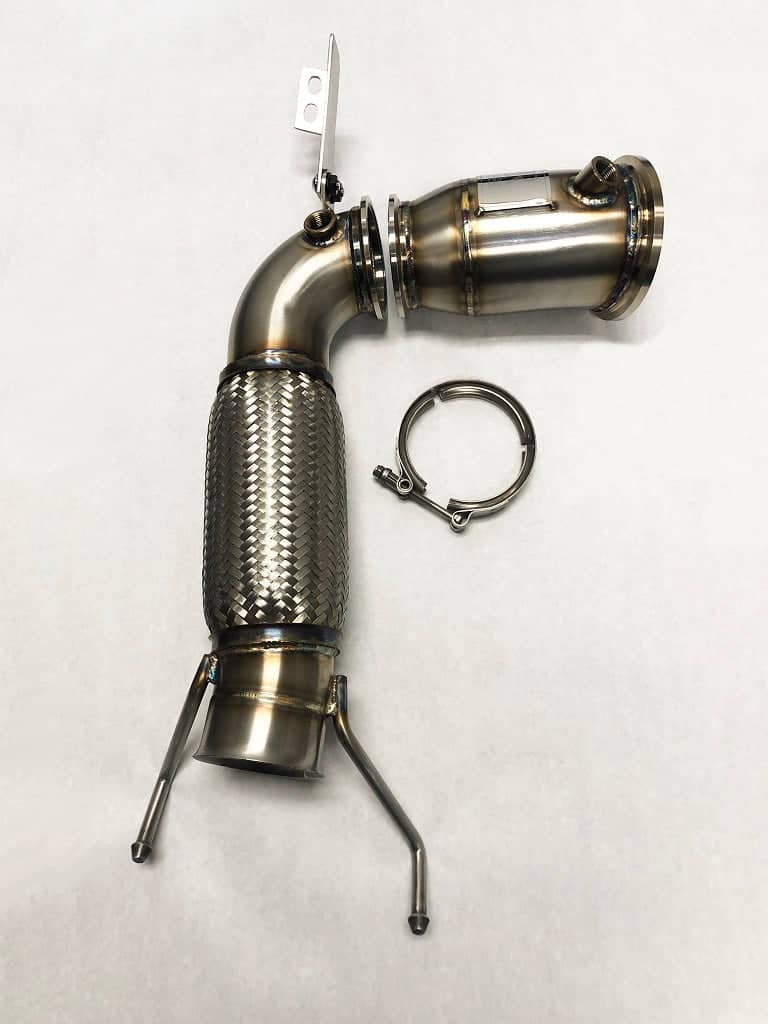 Kies-Motorsports Evolution Racewerks Sports Series 4" High Flow Catted Downpipe for the 2015+ Mini Cooper S, Clubman, Cabrio and Countryman US Spec B46 Engine