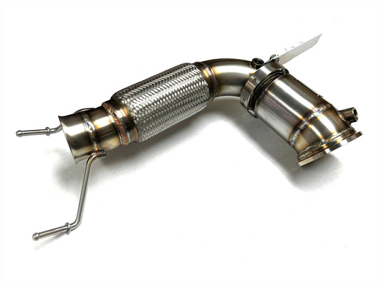 Kies-Motorsports Evolution Racewerks Sports Series 4" High Flow Catted Downpipe for the 2015+ Mini Cooper S, Clubman, Cabrio and Countryman US Spec B46 Engine