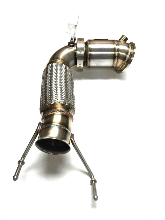 Kies-Motorsports Evolution Racewerks Sports Series 4" High Flow Catted Downpipe for the 2015+ Mini Cooper S, Clubman, Cabrio and Countryman US Spec B46 Engine