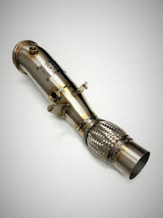 Kies-Motorsports Evolution Racewerks Sports Series 4" High Flow Catted Downpipe for the 2020+ Toyota Supra 2.0 B48 EU/Asia Spec Engine