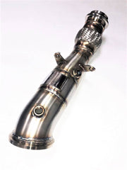 Kies-Motorsports Evolution Racewerks Sports Series 4" High Flow Catted Downpipe for the 2021+ Toyota Supra 2.0 B46 US Spec Engine