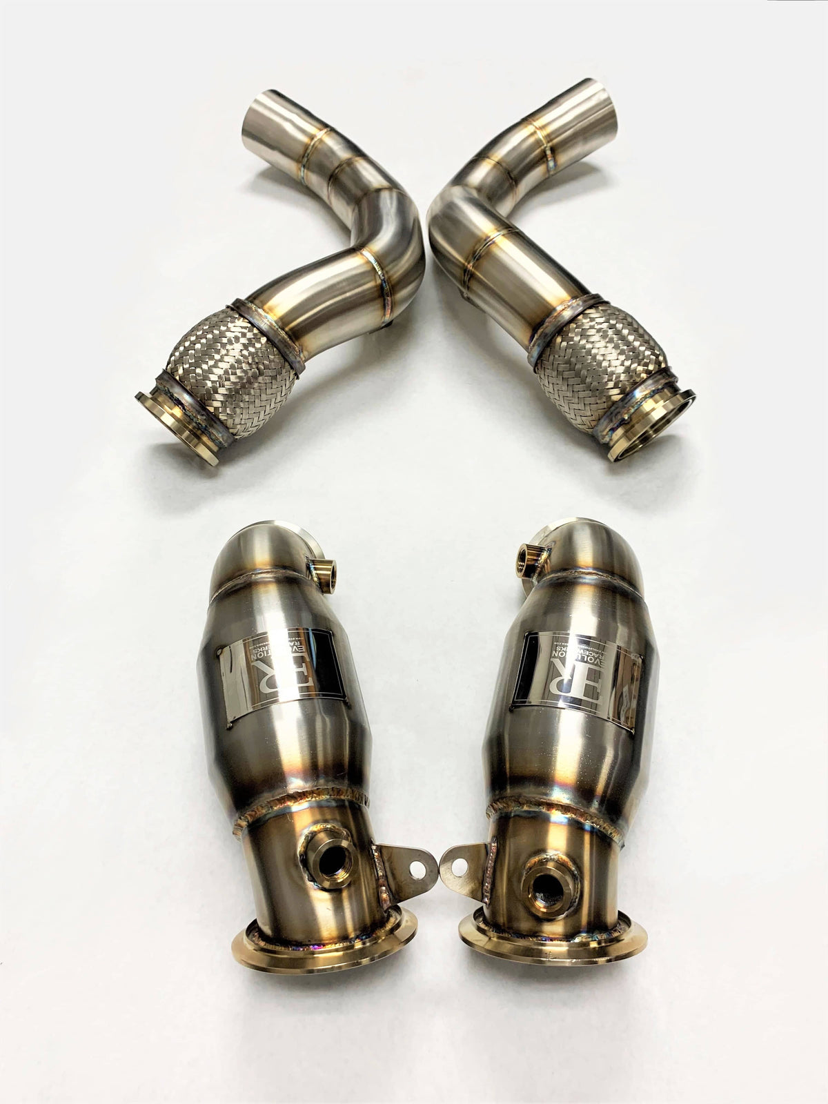 Kies-Motorsports Evolution Racewerks Sports Series High Flow Catted Downpipe for 2019-23 X5M/X6M S63M Engine