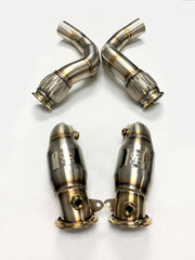 Kies-Motorsports Evolution Racewerks Sports Series High Flow Catted Downpipe for 2019-23 X5M/X6M S63M Engine