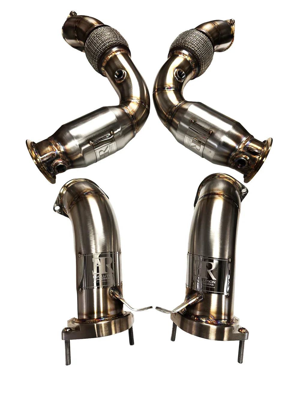 Kies-Motorsports Evolution Racewerks Sports Series High Flow Catted Downpipe for 2024+ X5M/X6M LCI S68 Engine Main image
